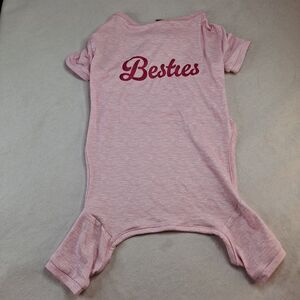 Jaclyn Intimates Dog Pajamas Furry Bestie Sz S/M Pink